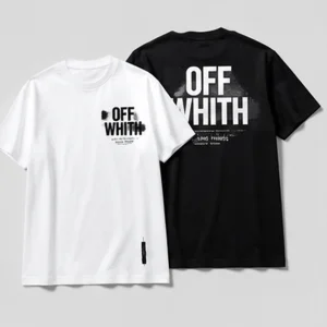 تی شرت سفید پشت مشکی off whith