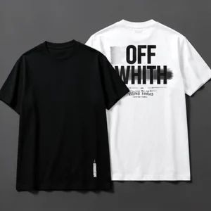 تی شرت مشکی پشت سفید off whith