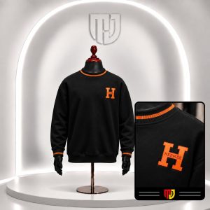 دورس مشکی یقه و لگو نارنجی HERMES