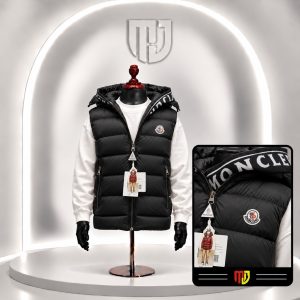 پافر مشکی مسترکوالیتی کلاه جدا MONCLER